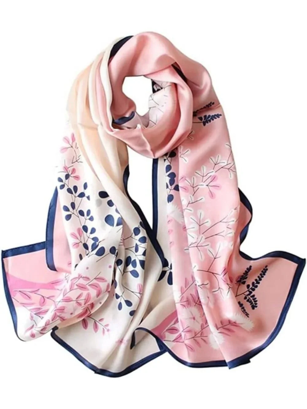 Luxurious 100% Mulberry Silk Long Scarf for Women - Large Oblong Wrap
